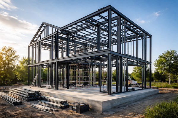 dom szkieletowy spawany